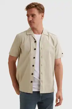 Wehkamp Vanguard regular casual overhemd met textuur ecru aanbieding
