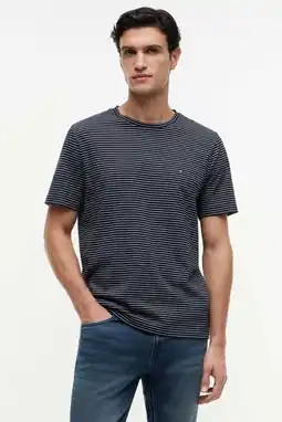 Wehkamp Tommy Hilfiger regular gestreept T-shirt donkerblauw aanbieding