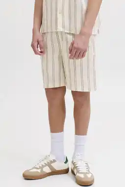 Wehkamp JACK & JONES JUNIOR relaxed gestreepte casual short ecru gebreid aanbieding