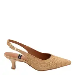 Wehkamp Angel Alarcon Cordela rieten pumps met gevlochten naturel aanbieding