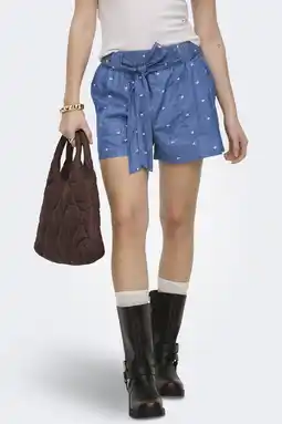 Wehkamp ONLY regular highwaist casual short medium blue denim aanbieding
