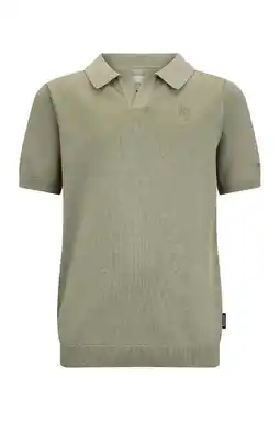 Wehkamp Retour Jeans polo fijn gebreid groen aanbieding