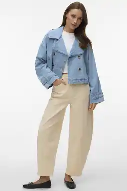 Wehkamp VERO MODA Vmlouisa Ecru Hw Denim Jeans Exp highwaist barrel jeans ecru aanbieding