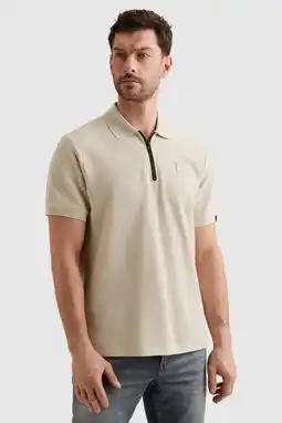 Wehkamp PME Legend regular polo ecru gebreid aanbieding
