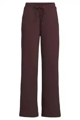 Wehkamp Anytime wide leg joggingbroek donkerbruin aanbieding