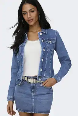 Wehkamp ONLY denim spijkerjas medium blue denim aanbieding
