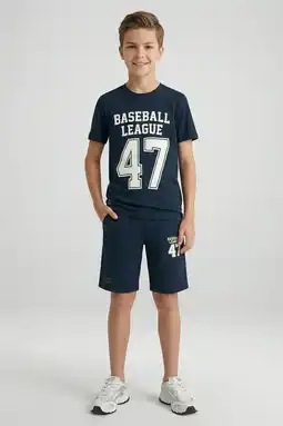 Wehkamp Cars T-shirt + korte broek marineblauw aanbieding