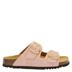 Wehkamp Scholl Noelle imitatieleren leren slippers lichtroze aanbieding