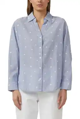 Wehkamp s.Oliver gebloemde blouse met krijtstreep blauw aanbieding