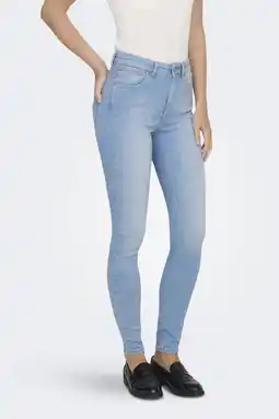 Wehkamp ONLY highwaist skinny jeans light blue denim aanbieding