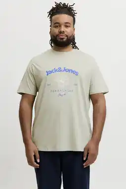Wehkamp JACK & JONES PLUS SIZE regular fit T-shirt met print - groen aanbieding