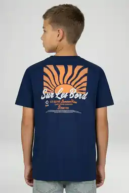 Wehkamp Cars T-shirt met backprint donkerblauw aanbieding