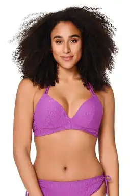 Wehkamp LingaDore voorgevormde halter bikinitop fuchsia aanbieding