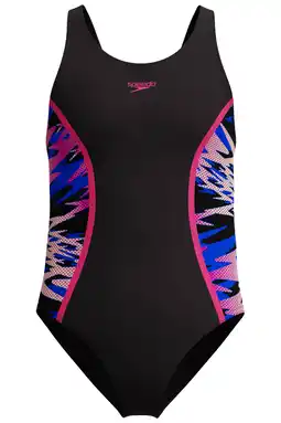 Wehkamp Speedo Endurance Pro sportbadpak Hyperboom Splice zwart/roze aanbieding