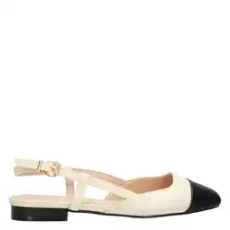 Wehkamp Haboob slingback loafers ecru/zwart aanbieding