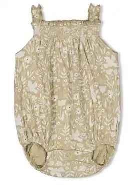 Wehkamp Feetje playsuit Let Your Dreams Blossom groen aanbieding