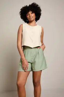 Wehkamp LOLALIZA straight fit korte broek - mintgroen aanbieding