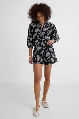 Wehkamp Ruby broderie short met linnen zwart aanbieding