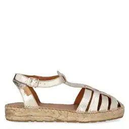 Wehkamp Toni Pons Evian leren espadrilles met dierenprint goud aanbieding