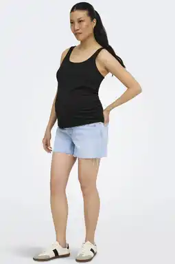 Wehkamp ONLY MATERNITY regular zwangerschaps short light blue denim aanbieding