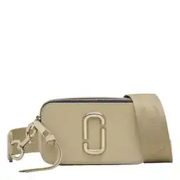 Wehkamp Marc Jacobs leren crossbody tas The Snapshot beige aanbieding