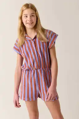 Wehkamp Tumble 'n Dry gestreepte playsuit lila aanbieding