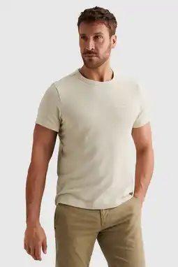 Wehkamp PME Legend regular T-shirt ecru gebreid aanbieding