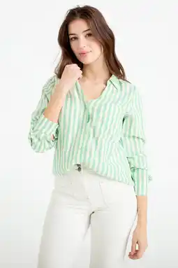 Wehkamp Cache Cache blouse met linnen groen aanbieding