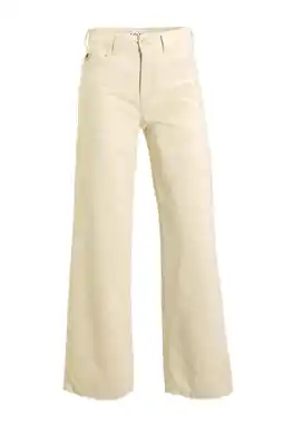Wehkamp Lois regularwaist wide leg jeans Culotte beige aanbieding
