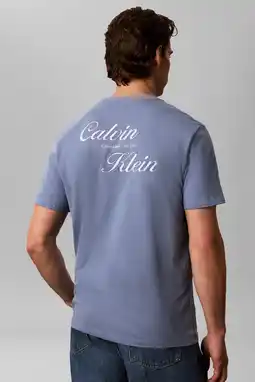 Wehkamp CALVIN KLEIN JEANS regular T-shirt met backprint blauw aanbieding