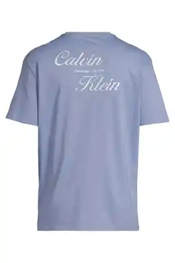 Wehkamp CALVIN KLEIN JEANS regular T-shirt met backprint blauw aanbieding