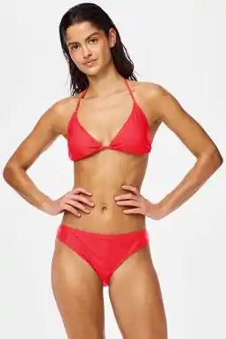 Wehkamp PIECES voorgevormde triangel bikinitop PCBAOMI koraalrood aanbieding