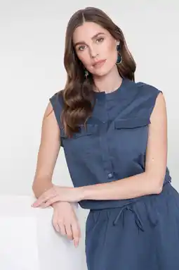 Wehkamp Geisha blouse blauw aanbieding