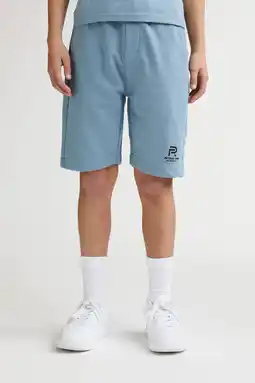 Wehkamp Petrol Industries regular sweatshort lichtblauw aanbieding
