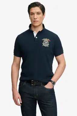 Wehkamp Superdry relaxed polo donkerblauw aanbieding