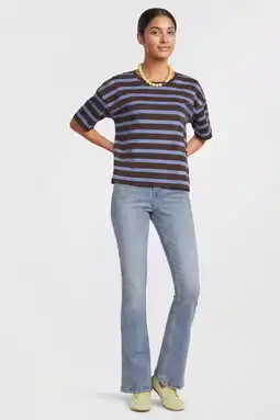 Wehkamp Anytime high waist flared jeans gewassen blauw aanbieding