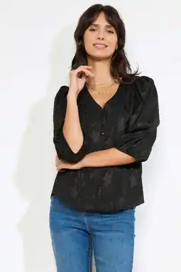 Wehkamp LOLALIZA gebloemde blouse zwart aanbieding