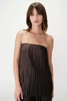 Wehkamp Grace & Mila top met textuur bruin aanbieding