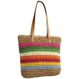 Wehkamp PIECES gestreepte shopper PCKIKI naturel/multi aanbieding