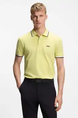 Wehkamp BOSS regular polo geel aanbieding