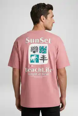 Wehkamp Cars regular T-shirt met backprint roze aanbieding