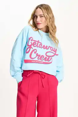 Wehkamp POM Amsterdam sweater lichtblauw aanbieding