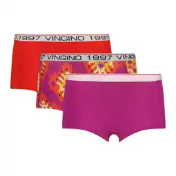 Wehkamp Vingino short - roze/rood (set van 3) aanbieding