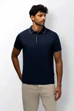 Wehkamp State of Art regular polo donkerblauw aanbieding