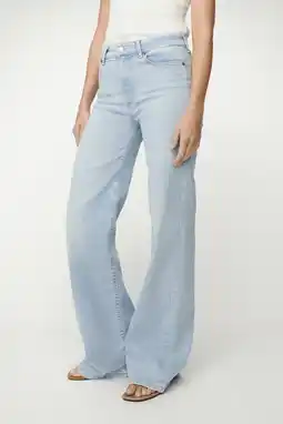 Wehkamp Lois wide leg jeans light blue denim aanbieding