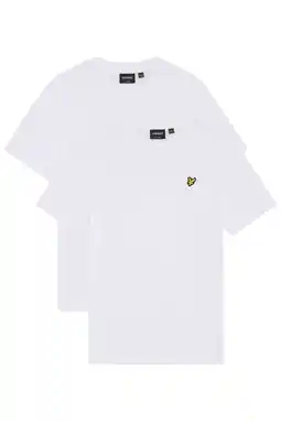 Wehkamp Lyle & Scott T-shirt - wit (set van 2) aanbieding