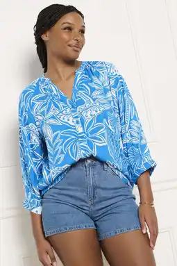 Wehkamp LOLALIZA gebloemde blouse blauw aanbieding