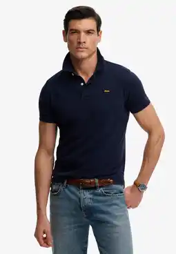 Wehkamp Superdry regular polo donkerblauw aanbieding