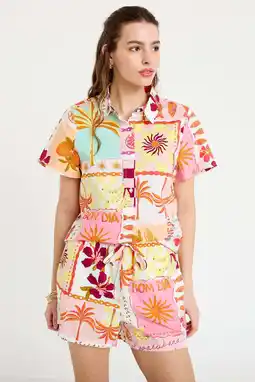 Wehkamp Cache Cache blouse lichtroze/ lichtgeel aanbieding