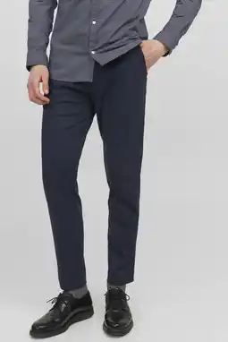Wehkamp JACK & JONES PANTS STUDIO slim fit chino JPSTMARCO van polyester donkerblauw aanbieding